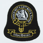 Clan Crest Badge, Embroidered, Clan MacBean, Clan McBain